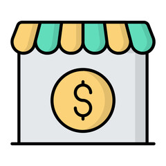 Store Line Color Icon