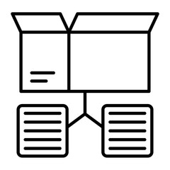 Delivery Package Thin Line Icon