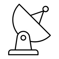 Satellite Dish Thin Line Icon