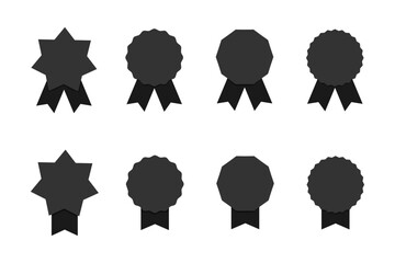 Set of reward badges isolated on the white background.