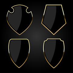 Luxurious black shields