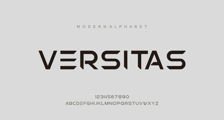 modern minimal alphabet fonts. Science fiction typography sport, fashion, technology, digital, future creative logo font. vector illustration	