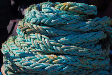 close up of a heavy rope