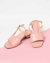 colorful female leather shoes sandals