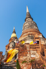 Thailand, Ayutthaya. Wat Phra Si Sanphet. Buddha statues.