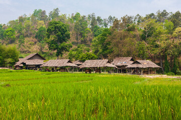 Fototapeta na wymiar Chiang Mai, Thailand Tribal village.
