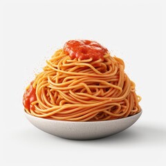 spaghetti with tomato sauce made with generative AI