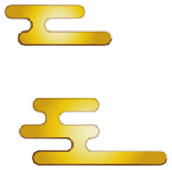 エ霞 金色 輪郭筆