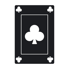 Isolated silhouette of a poker card icon Vector