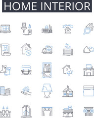 Home interior line icons collection. Hops, Ale, Beer, Malt, Yeast, Bitter, Taproom vector and linear illustration. Craft,Fermentation,Barrel outline signs set