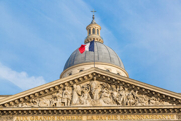 Paris. French flag. The Pantheon.