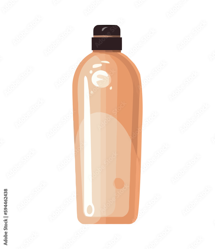 Sticker plastic bottle vector icon liquid