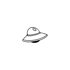 vector illustration doodle ufo concept