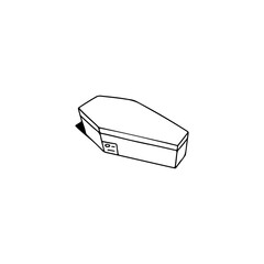 coffin illustration vector with concept