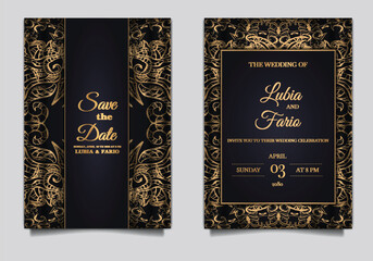 luxury wedding invitation cards