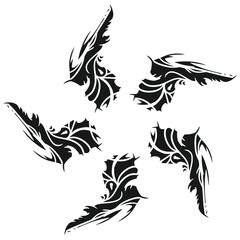 Beautiful mandala tribal tattoo vector