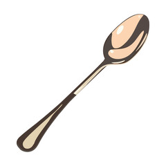 Metal utensil for cooking, spoon icon