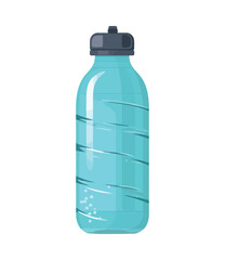 Blue plastic water bottle icon