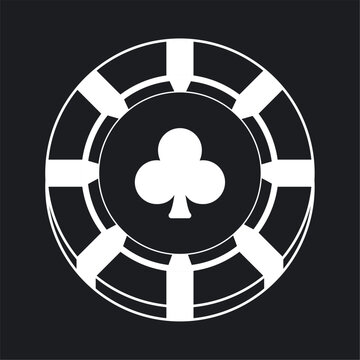 recommend clip art: Isolated silhouette of a casino roulette coin icon Vector