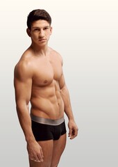 Fototapeta premium Fitness sporty young male model posing