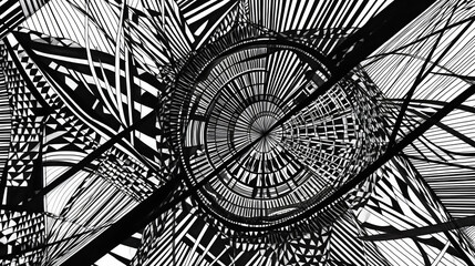 Abstract geometric pattern design 14