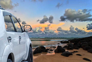 Rear car with sea view Travel Technology Travel Travel Car