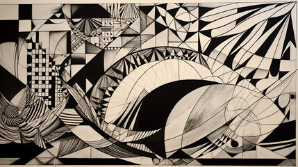 Abstract geometric pattern design 33