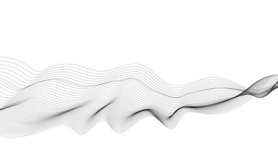 Abstract wavy background. Thin line wavy abstract vector background. Curve wave seamless pattern. Line art striped graphic template design