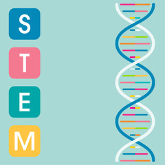 STEM Science Technology Engineering and Mathematics vector illustration background graphic
