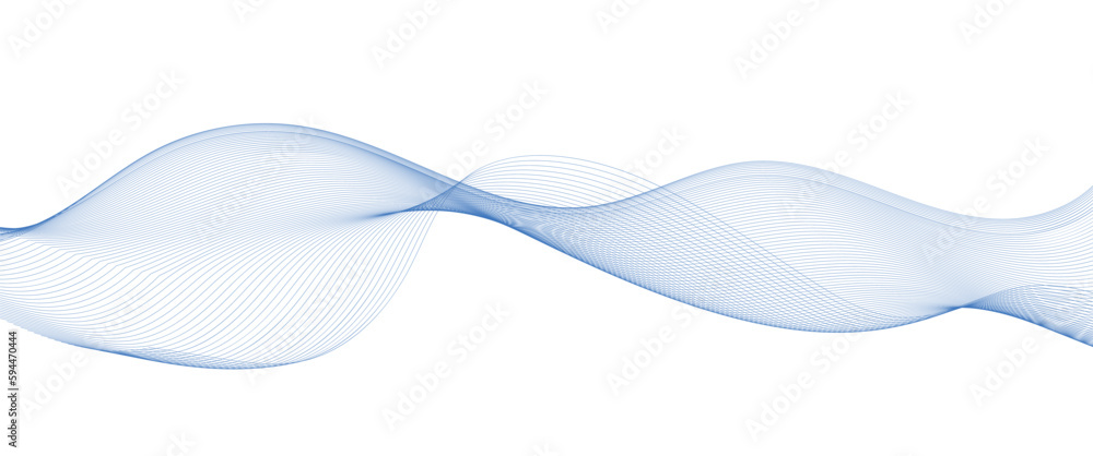 Aufkleber abstract blue wave background. blue minimal round lines abstract background. abstract flowing lines 