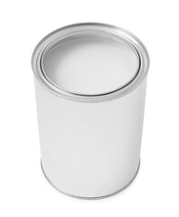 One can of paint on white background