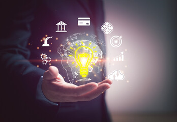 The concept of security. business people use mobile to do financial transactions, online trading, job approval, Sending information to customers, Online banking deposits, internet, big data, cloud.