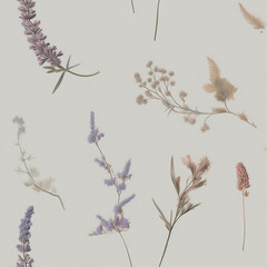 Delicada Textura Floral Sem Emenda (seamless) - Padrão Botânico Artístico