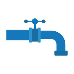 Isolated colored water faucet icon Vector