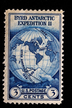 US postage stamp three cent Byrd Antarctic Expedition