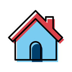 home house building construction icon vector illustration
