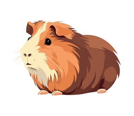 Fluffy hamster sitting, cute animal