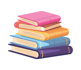 Stacked literature books