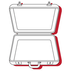 Isolated monochrome travel suitcase icon Vector