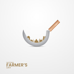 Obraz na płótnie Canvas Happy Farmers Day. 3D illustration