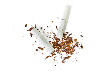 quit smoking concept on white background