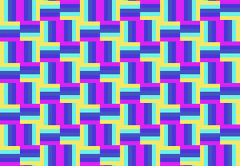 Seamless wallpaper pattern of multi-colored parquet, punchy color palette