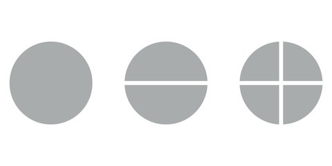 Circle semicircle quarter circle shape.