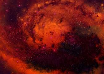 Mystery taking in a magic space painting