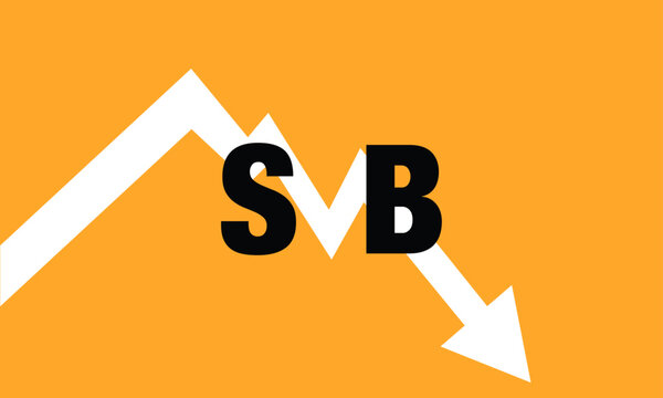 SVB Bank Crash Crypto Concept