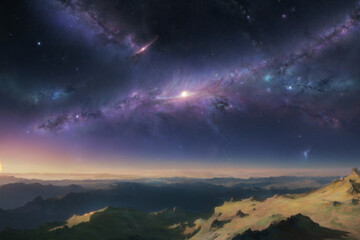 purple galactic landscape