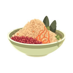 Fresh vegetarian meal with organic vegetable