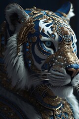 A tiger with a large Generative Ai