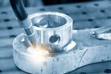 The high technology manufacturing concept by automatic system.