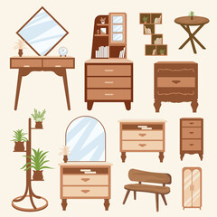 set of furniture icons